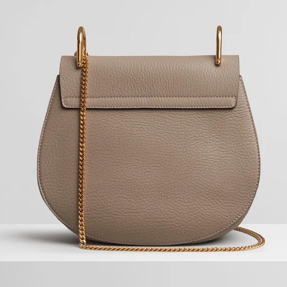 CHLOE | Drew Shoulder Bag in Grained Lamb Skin (MOTTY GREY) - Picture 2 of 12